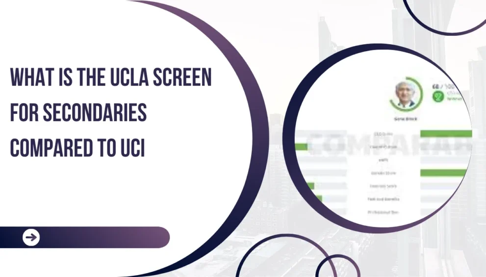 What is the UCLA Screen for Secondaries Compared to UCI